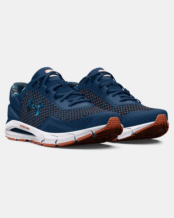 Women's UA HOVR™ Intake 6 Printed Running Shoes in Blue image number 3